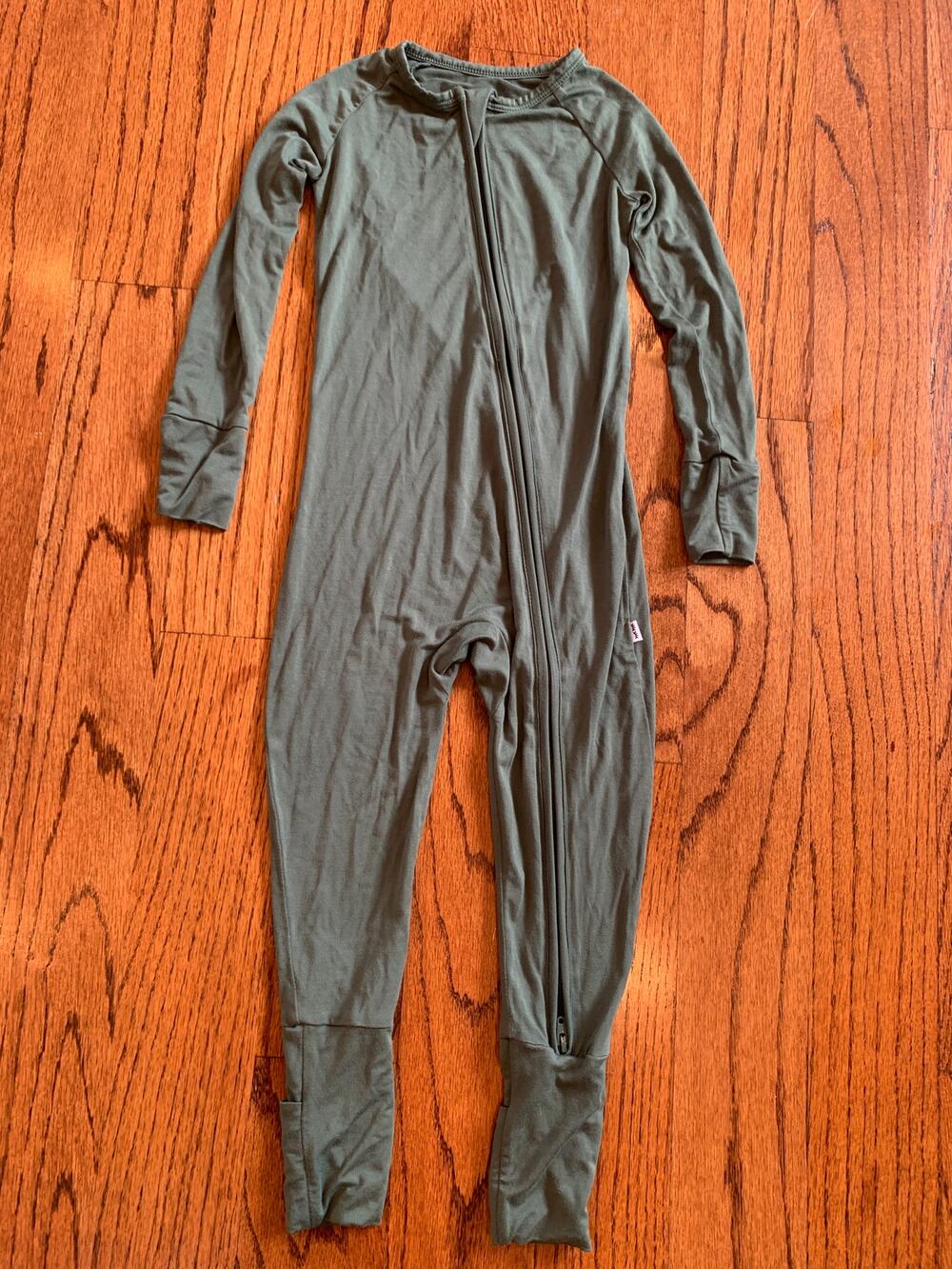 Little Sleepies Solid Deep Green Zippy Onesie Pajamas | 18-24 months